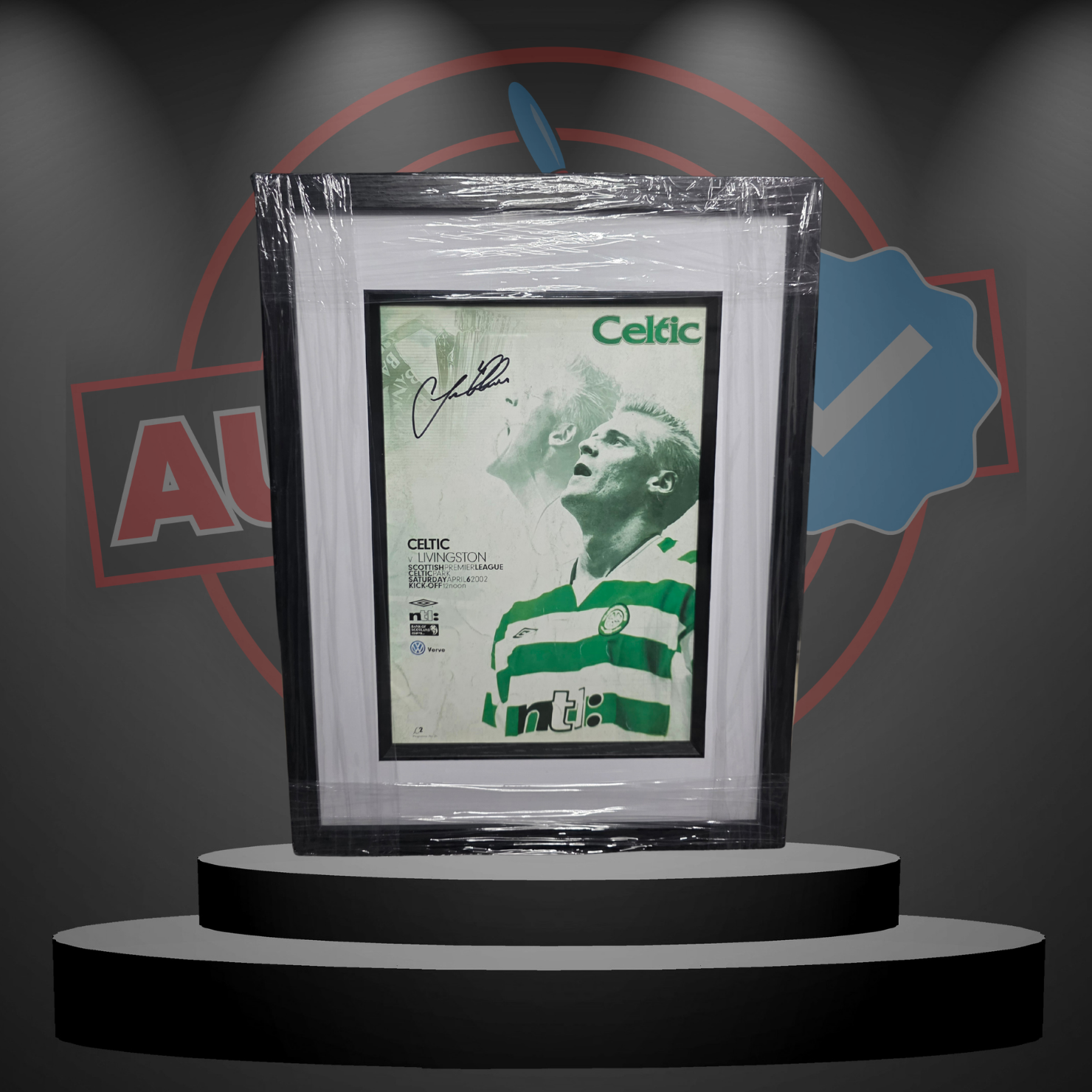 Jackie McNamara (Celtic) Signed & Framed Match Programme