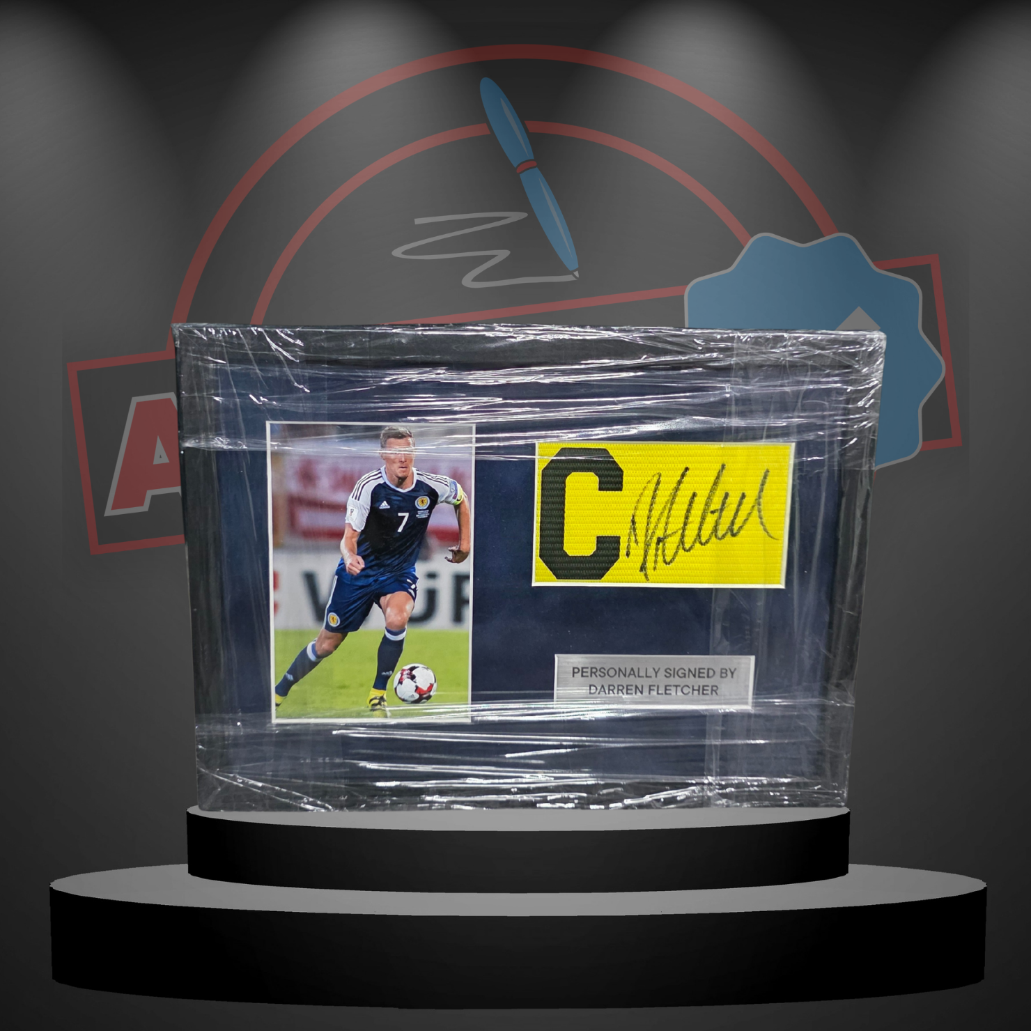 Darren Fletcher (Scotland) Signed & Framed Captain's Armband