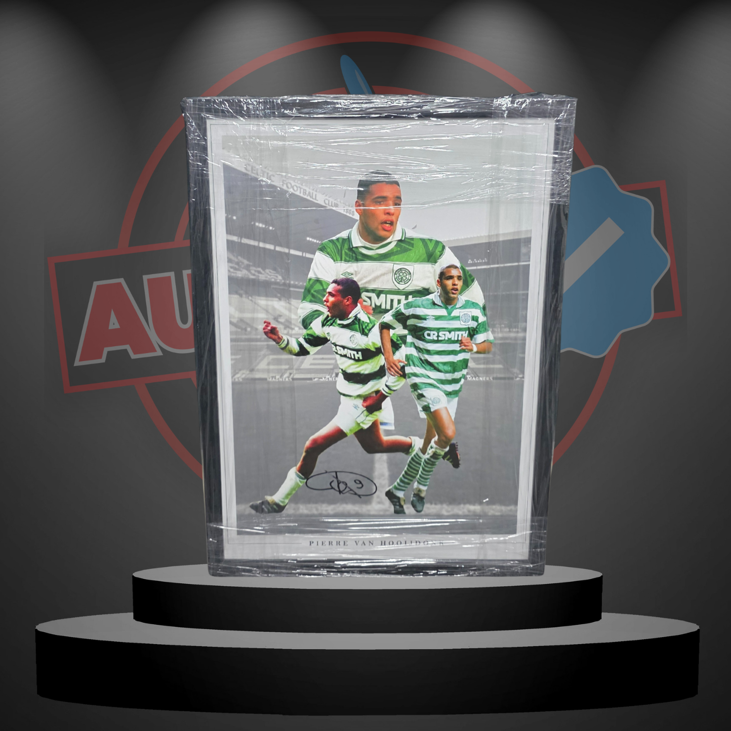Pierre Van Hooijdonk (Celtic) Signed & Framed Montage
