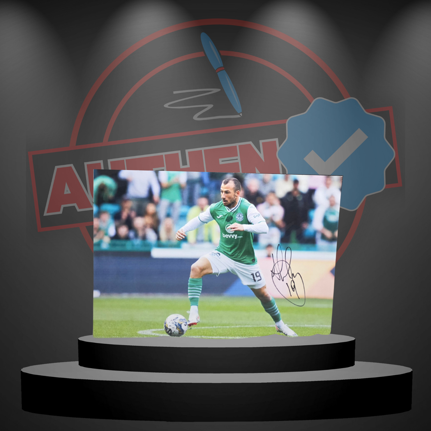 Adam Le Fondre (Hibs) Signed Photo