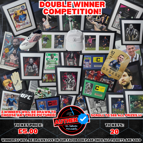 Double Winner Competition! 2 Chances to Win an Amazing Piece of Memorabilia!